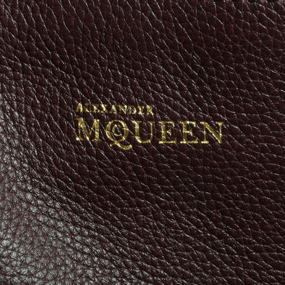 Alexander McQueen Pebbled Leather Skull Padlock Tote Oxblood 8 of 10