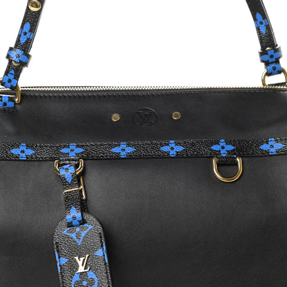 Louis Vuitton Smooth Calfskin Colored Monogram Speedy Amazon MM Blue Black 8 of 10
