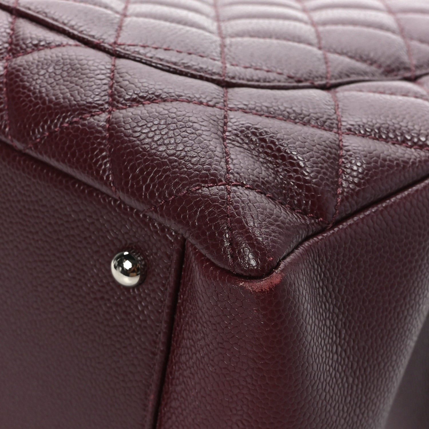 Chanel Caviar Quilted XL Grand Shopping Tote GST Dark Burgundy 12 of 15