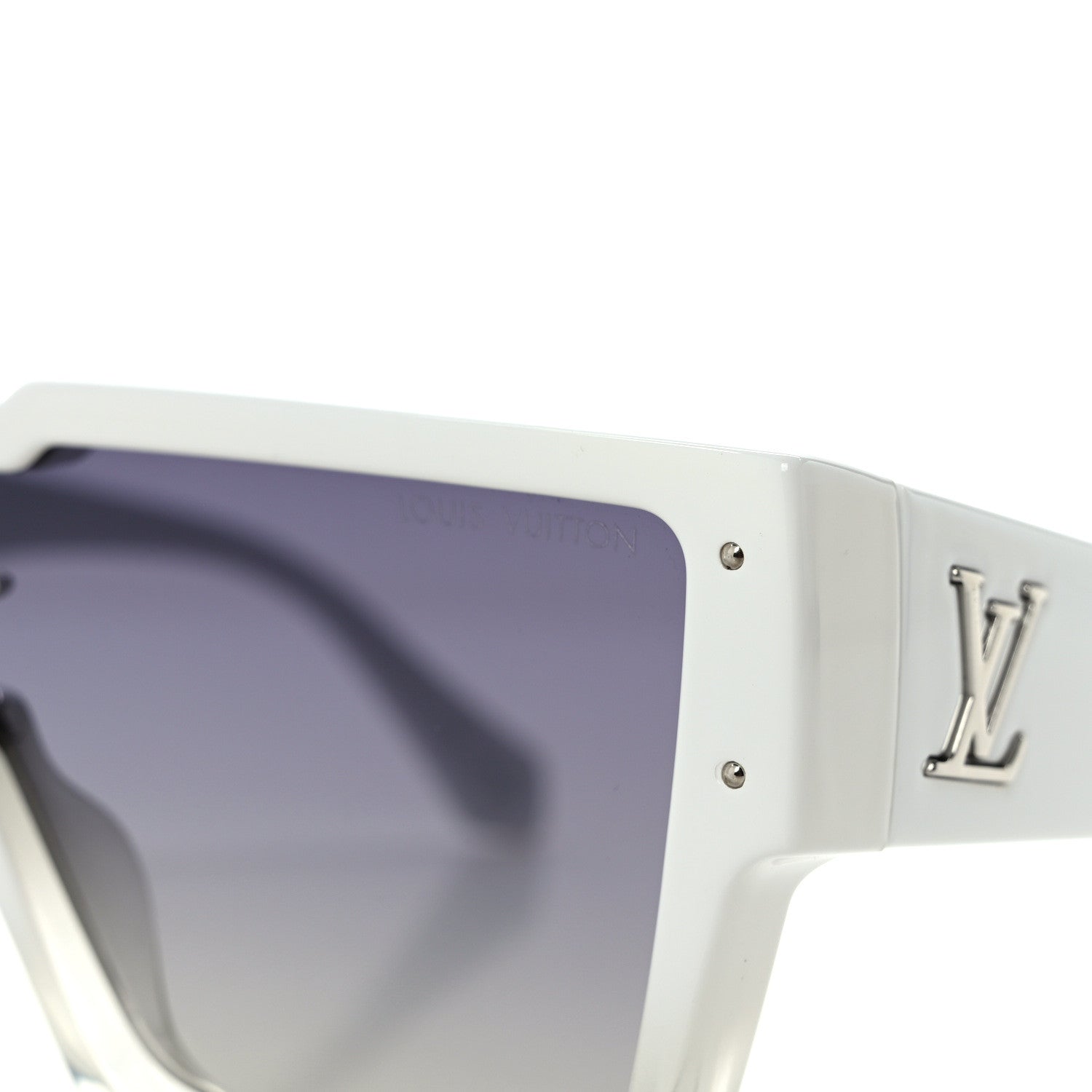 Louis Vuitton Acetate Swarovski Crystal Cyclone Sunglasses Z1737E White 6 of 9