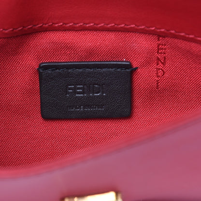 Fendi Vitello Century Eyebrow Monster Eyes Embossed Tube Wallet on Chain Fragola 6 of 11