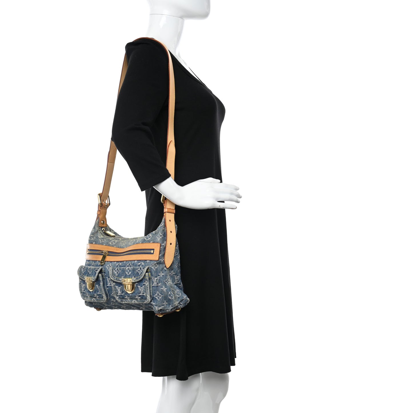 Monogram Denim Baggy PM Blue