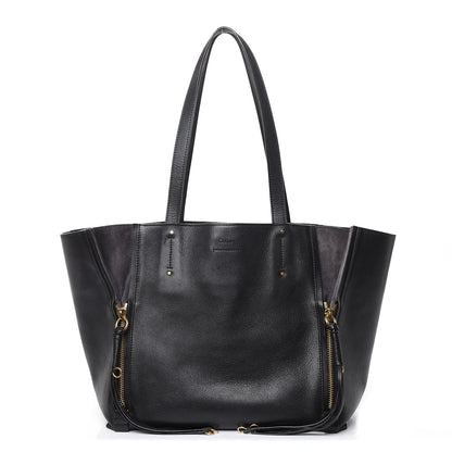 Chloe Smooth Calfskin Medium Milo Shopping Tote Black 1 of 18
