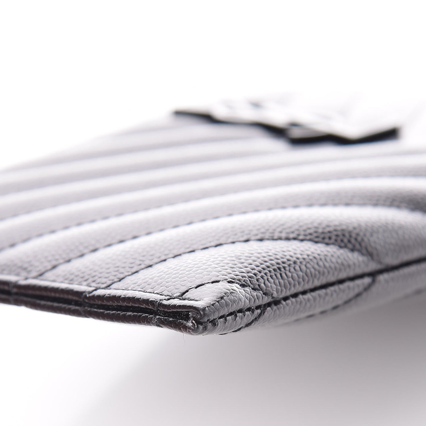 Grain De Poudre Chevron Monogram Bill Pouch Black