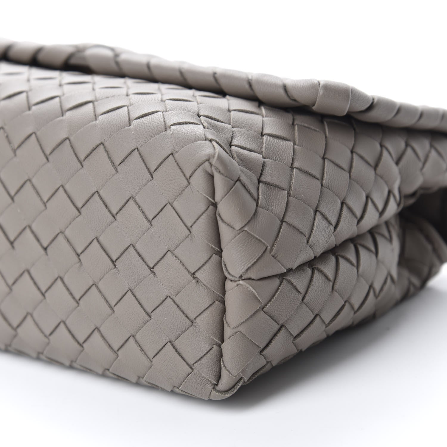 Bottega Veneta Nappa Intrecciato Baby Olimpia Shoulder Bag Steel 7 of 9