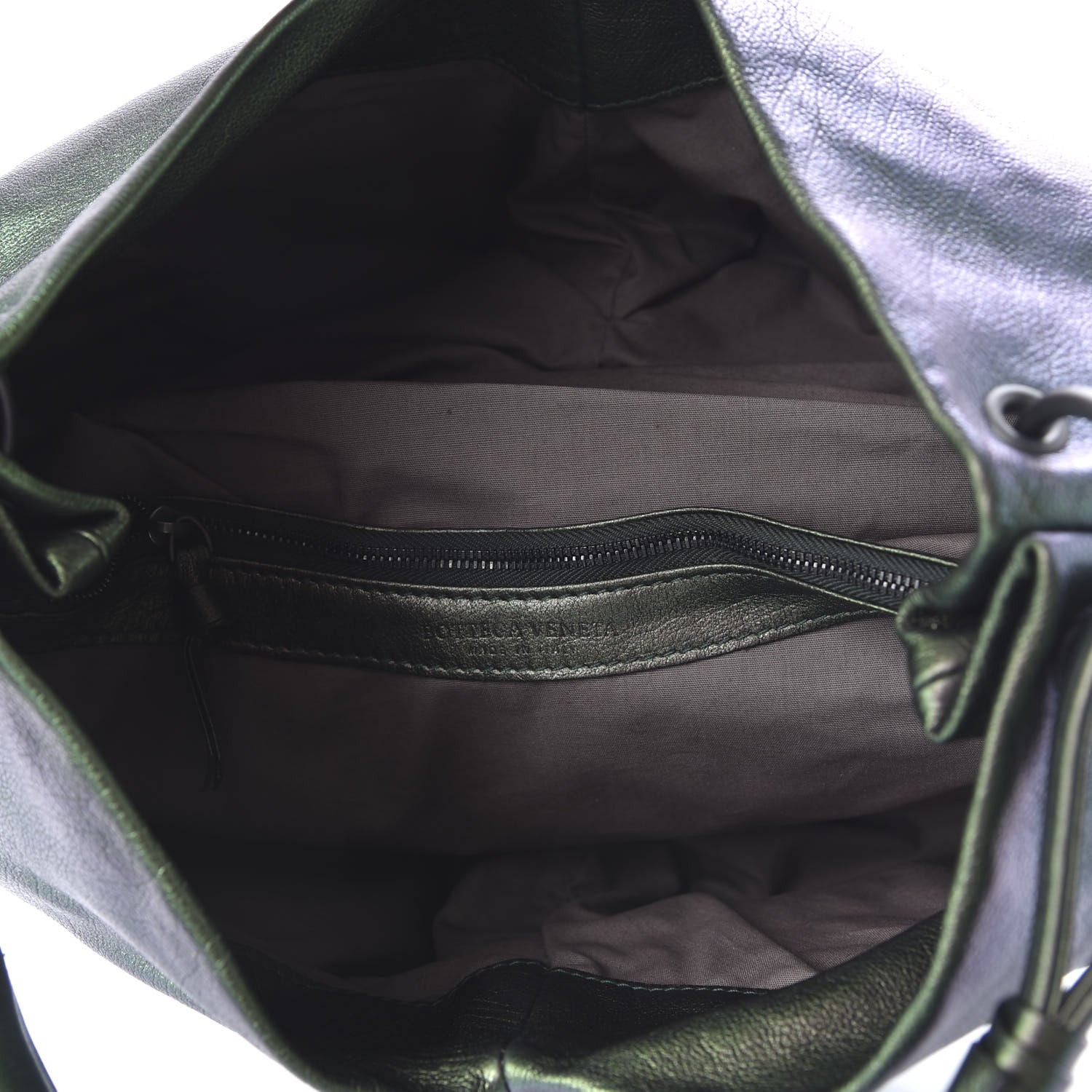 Bottega Veneta Iridescent Nappa Intrecciato Aquilone Fortune Cookie Hobo Green 5 of 10
