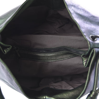 Bottega Veneta Iridescent Nappa Intrecciato Aquilone Fortune Cookie Hobo Green 5 of 10