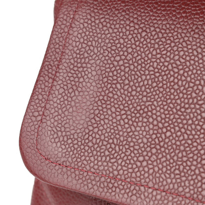 Chanel Caviar Quilted Maxi Double Flap Dark Red 11 of 12