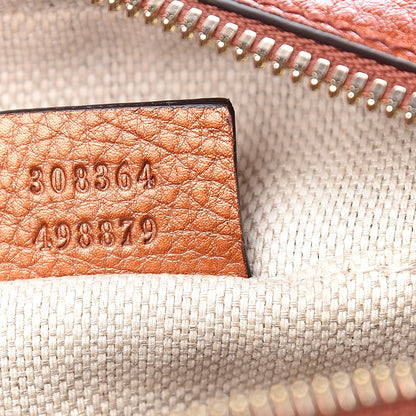 Gucci Metallic Pebbled Calfskin Small Soho Disco Bag Burnt Orange 7 of 10