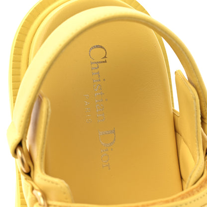 Christian Dior Lambskin Dioract 10mm Sandals 35 Yellow Guadalupe 15 of 18