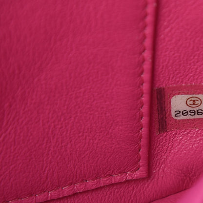 Chanel Lambskin Chevron Quilted Extra Mini Rectangular Flap Dark Pink 7 of 10