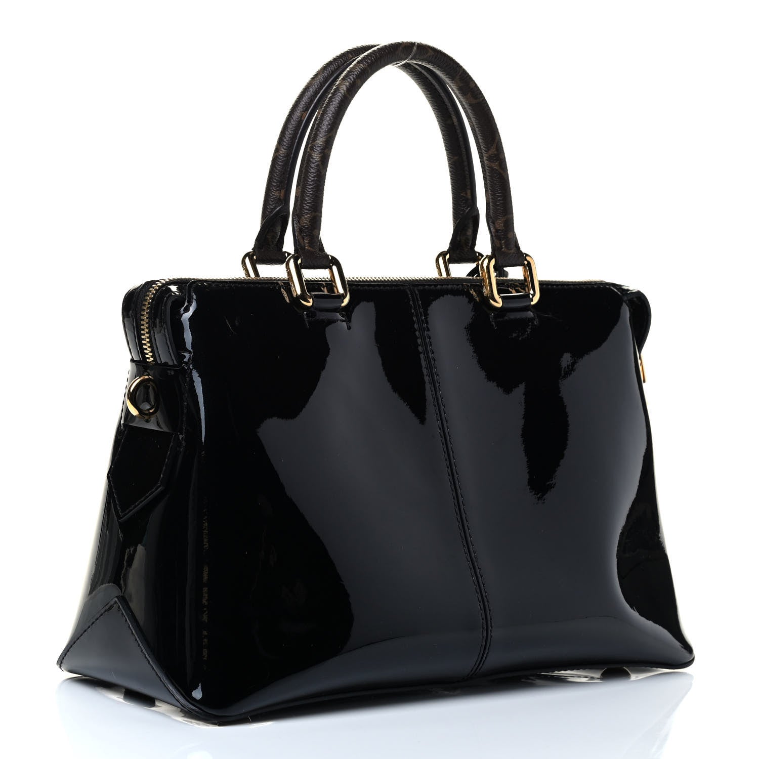 Louis Vuitton Patent Calfskin Miroir Tote Black 2 of 4
