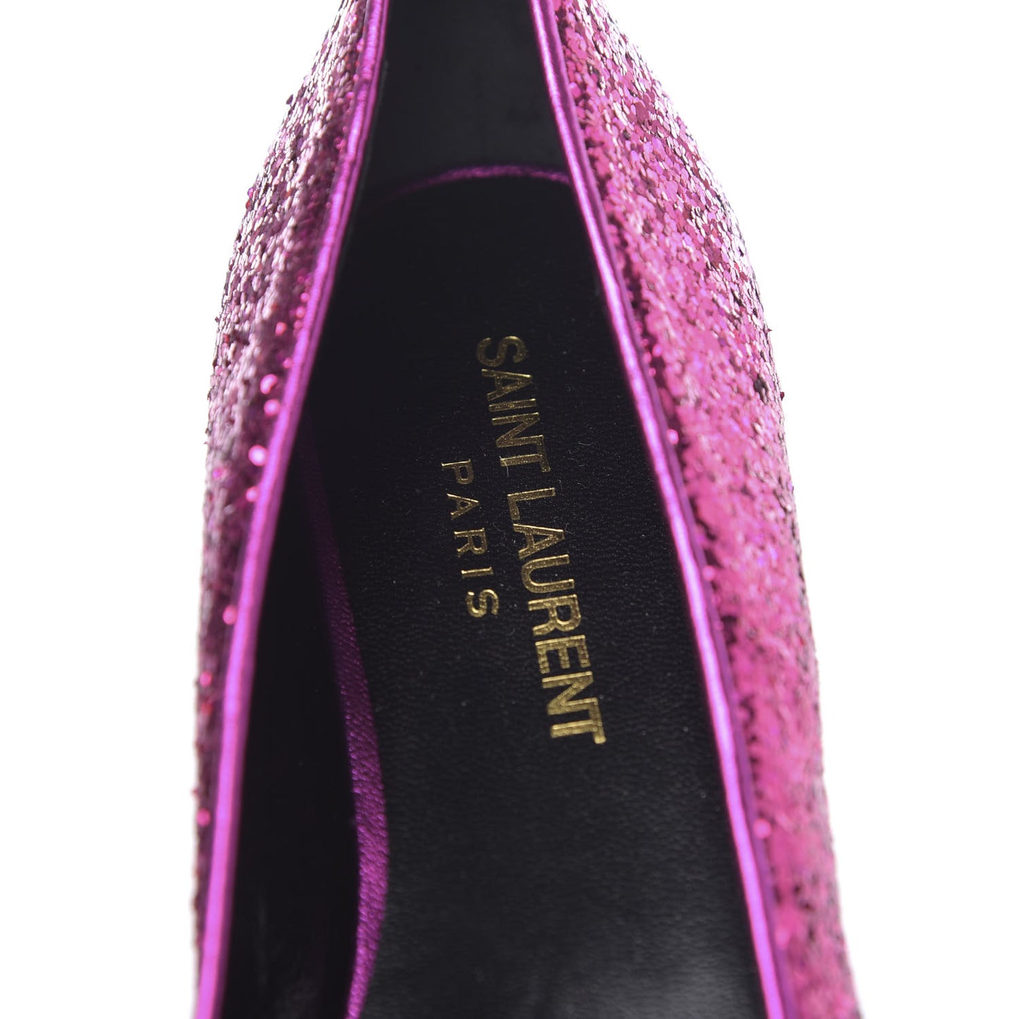 Metallic Sparkle Fabric Paris Ballet Flat 35 Fuchsia