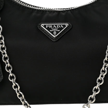 Prada Nylon Re-Edition 2005 Shoulder Bag Black 9 of 11