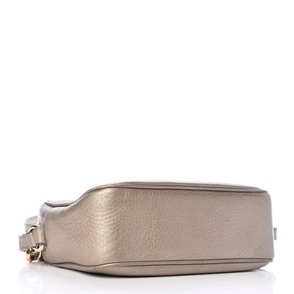 Gucci Metallic Pebbled Calfskin Small Soho Disco Bag Golden Beige 4 of 13