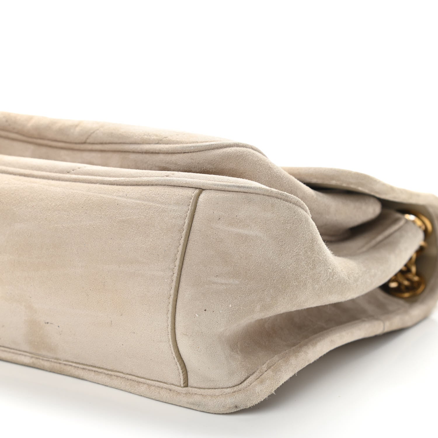 Saint Laurent Suede Monogram Medium Niki Chain Satchel Light Beige 9 of 9