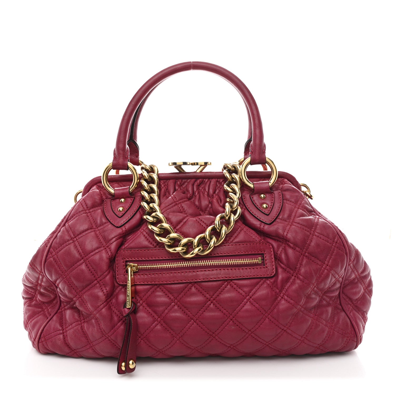 Marc Jacobs Calfskin Quilted Leather Stam Bag Pink 1 of 12