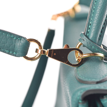 Hermes Togo Kelly Retourne 28 Malachite 34 of 37