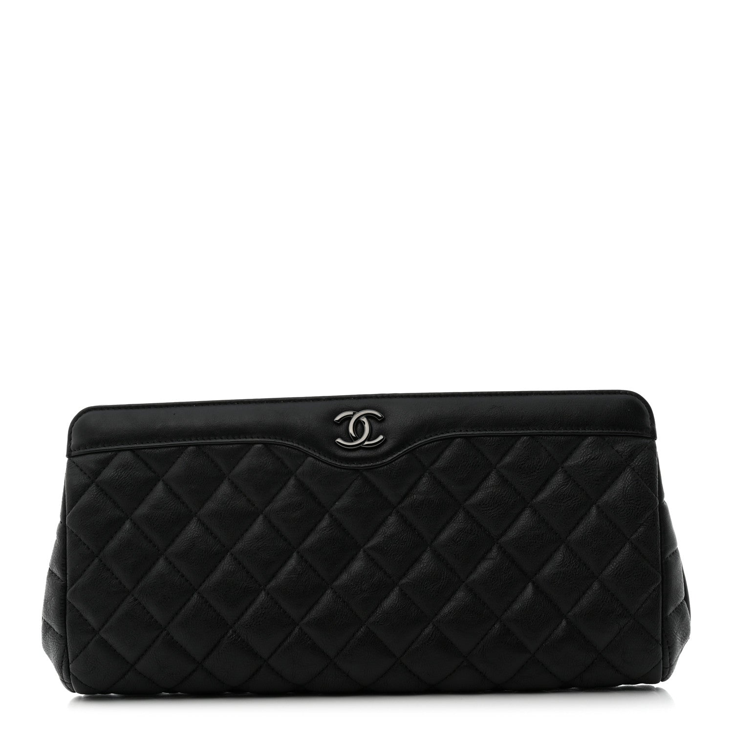 Chanel Crumpled Calfskin Quilted Clutch So Black 1 of 7