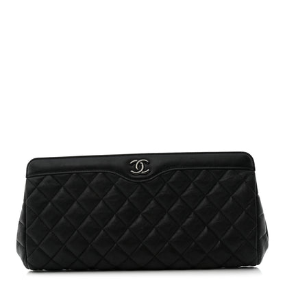 Chanel Crumpled Calfskin Quilted Clutch So Black 1 of 7