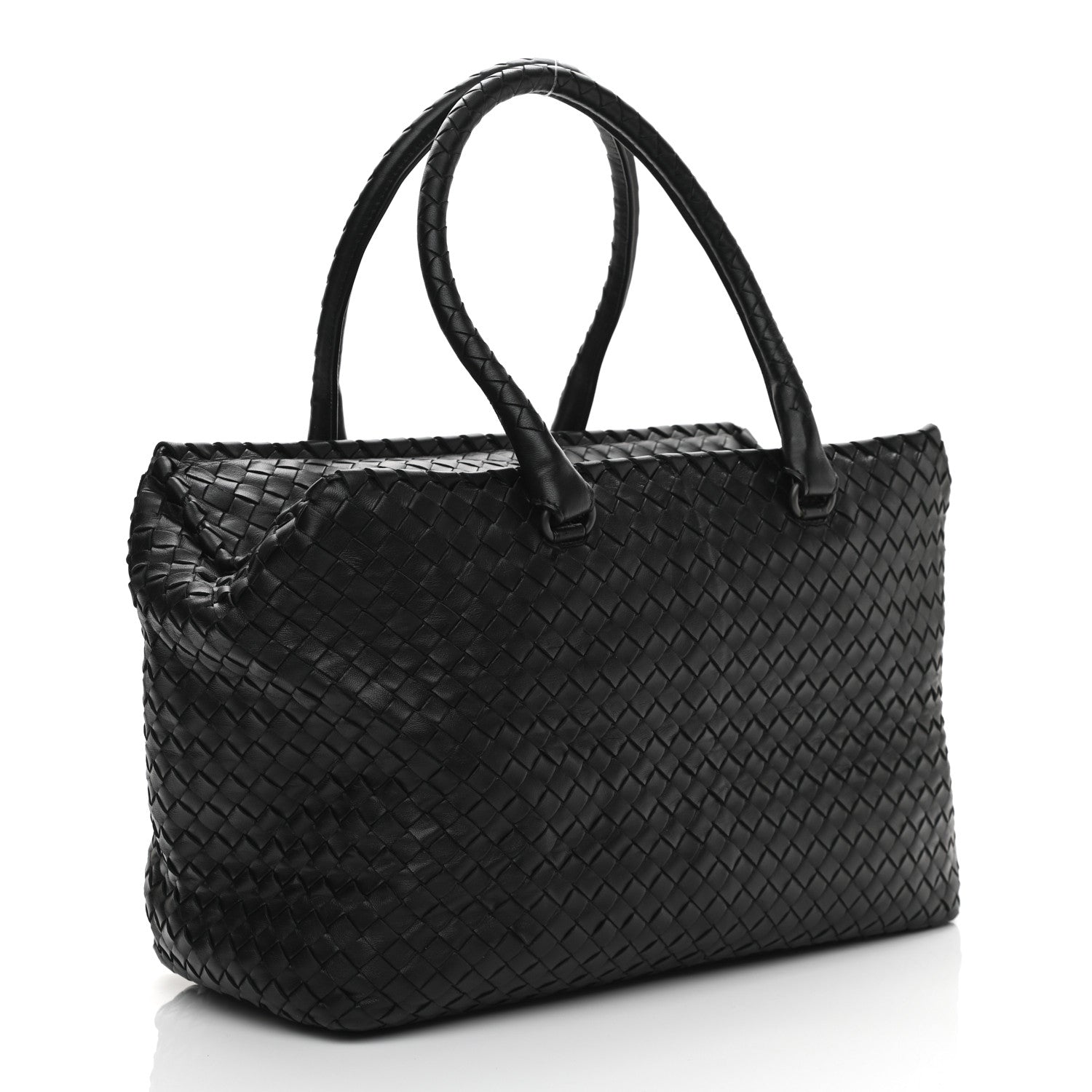 Bottega Veneta Nappa Intrecciato Brick Tote Black 3 of 10