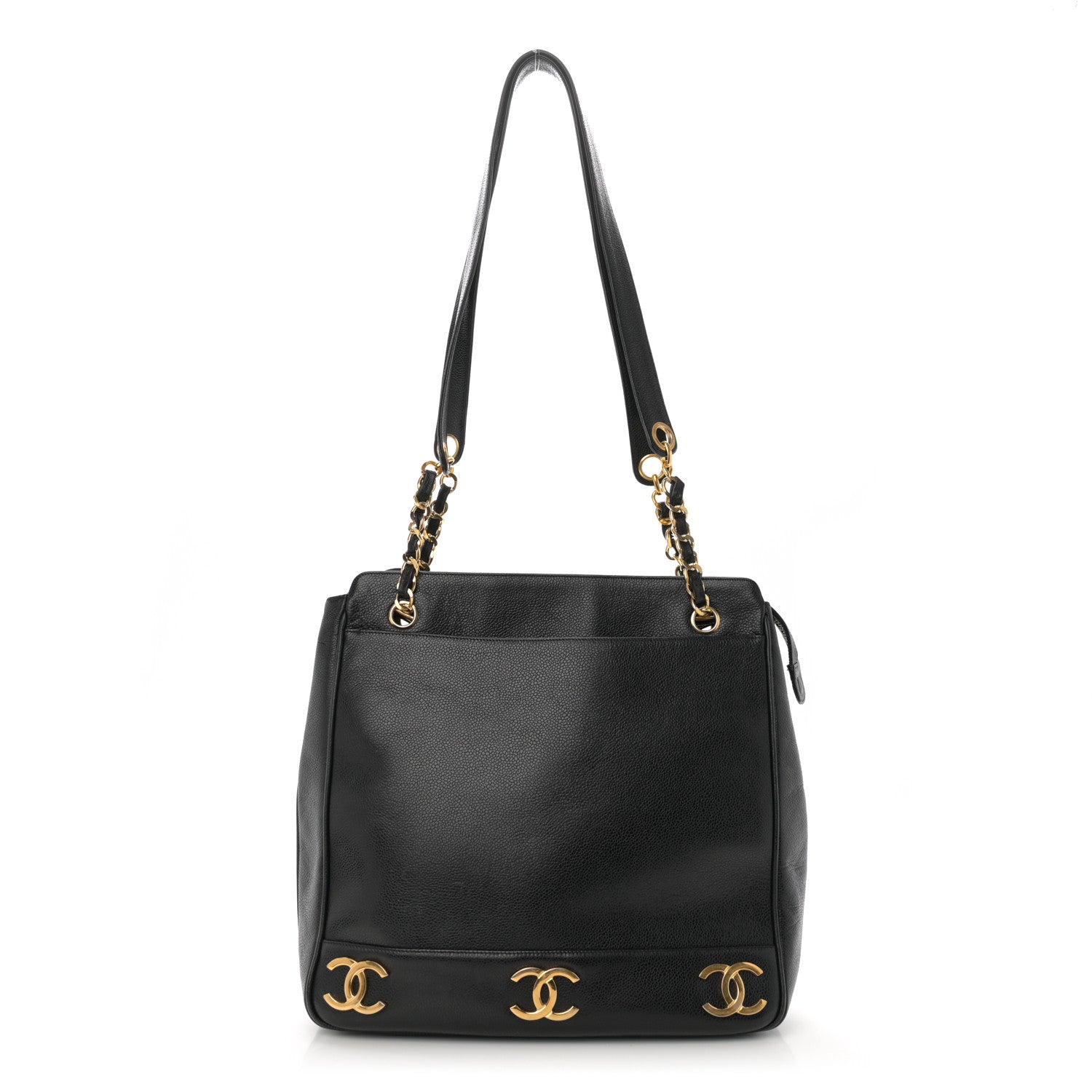 Chanel Caviar Triple CC Shoulder Bag Black 1 of 11