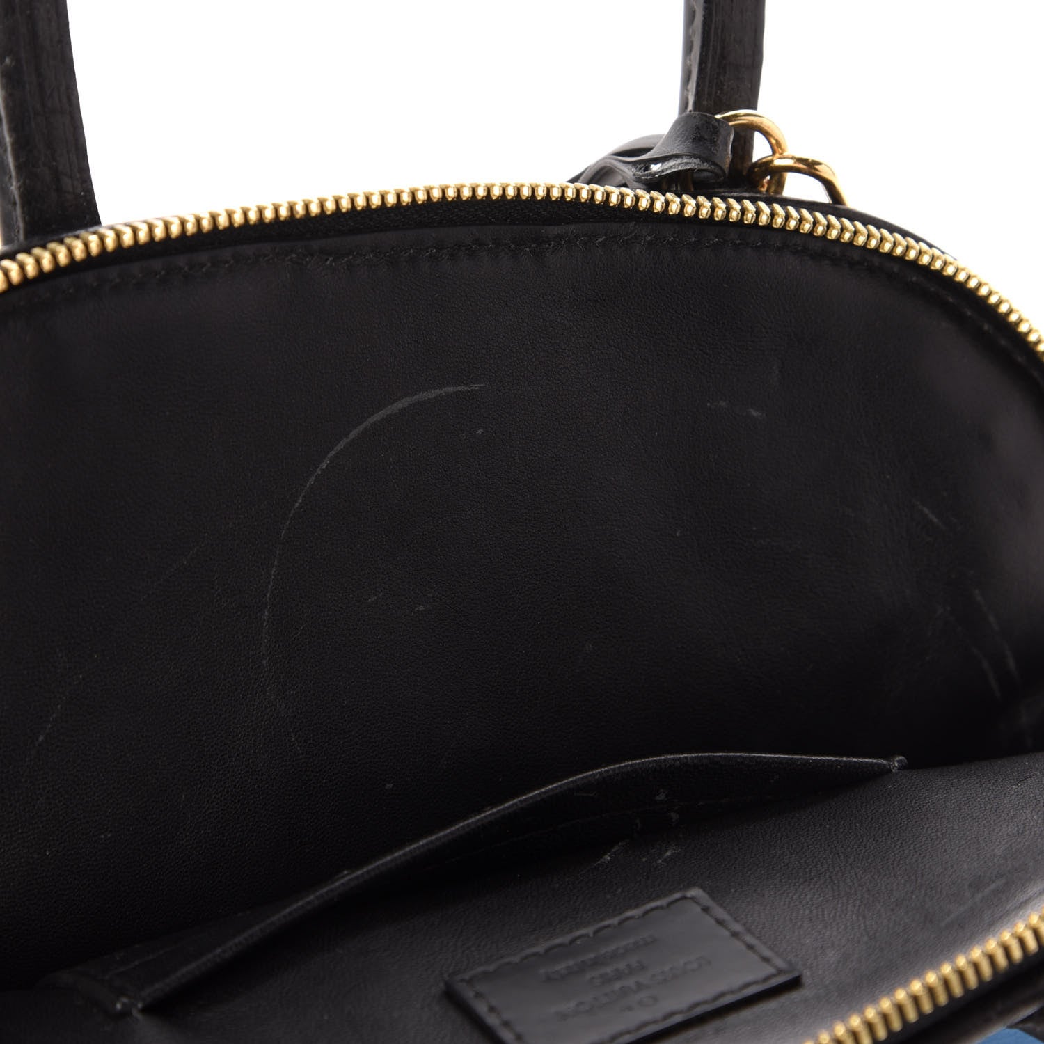 Louis Vuitton Lambskin Malletage Alma BB Bleuet 7 of 13