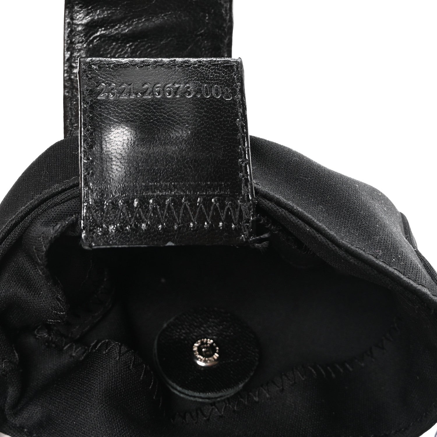 Fendi Neoprene Mini Half Moon Baguette  Black 7 of 10