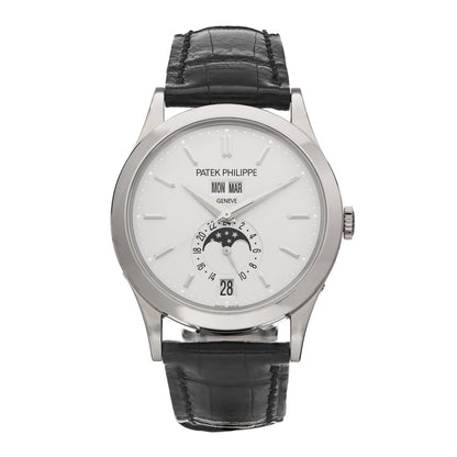 Patek Philippe 18K White Gold Crocodile Annual Calendar Moonphase Automatic Watch 5396G-011 1 of 5