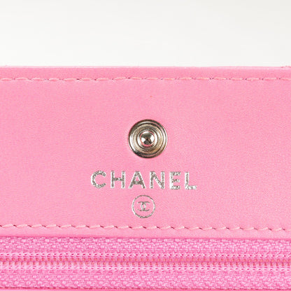 Chanel Lambskin Micro Quilted Wallet On Chain WOC Pink 6 of 8