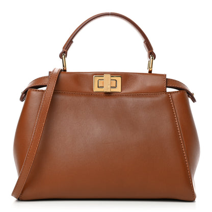 Fendi Nappa Mini Peekaboo Iconic Satchel Corteccia 1 of 4