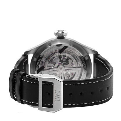 IWC Stainless Steel Calfskin 44mm Big Pilot Automatic Watch Blue IW329303 3 of 5