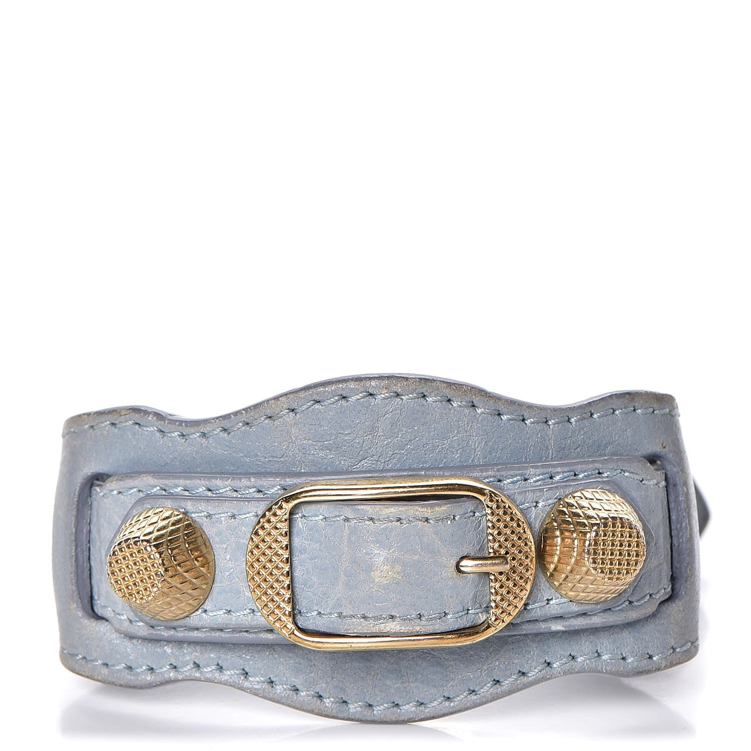 Balenciaga Agneau Arena Giant 12 Gold Hardware Bracelet Bleu Acier 1 of 6