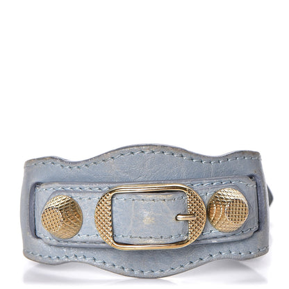 Balenciaga Agneau Arena Giant 12 Gold Hardware Bracelet Bleu Acier 1 of 6