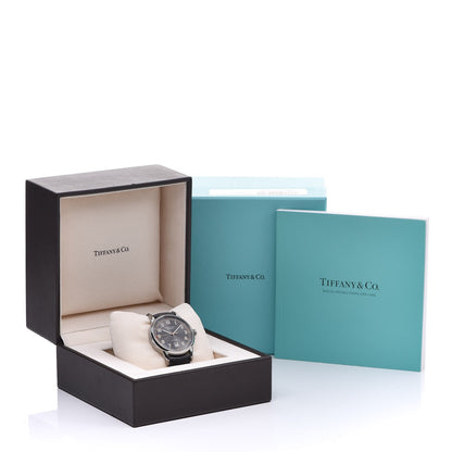 Tiffany Stainless Steel Alligator 40mm CT60 3-Hand Automatic Watch Grey 12 of 12