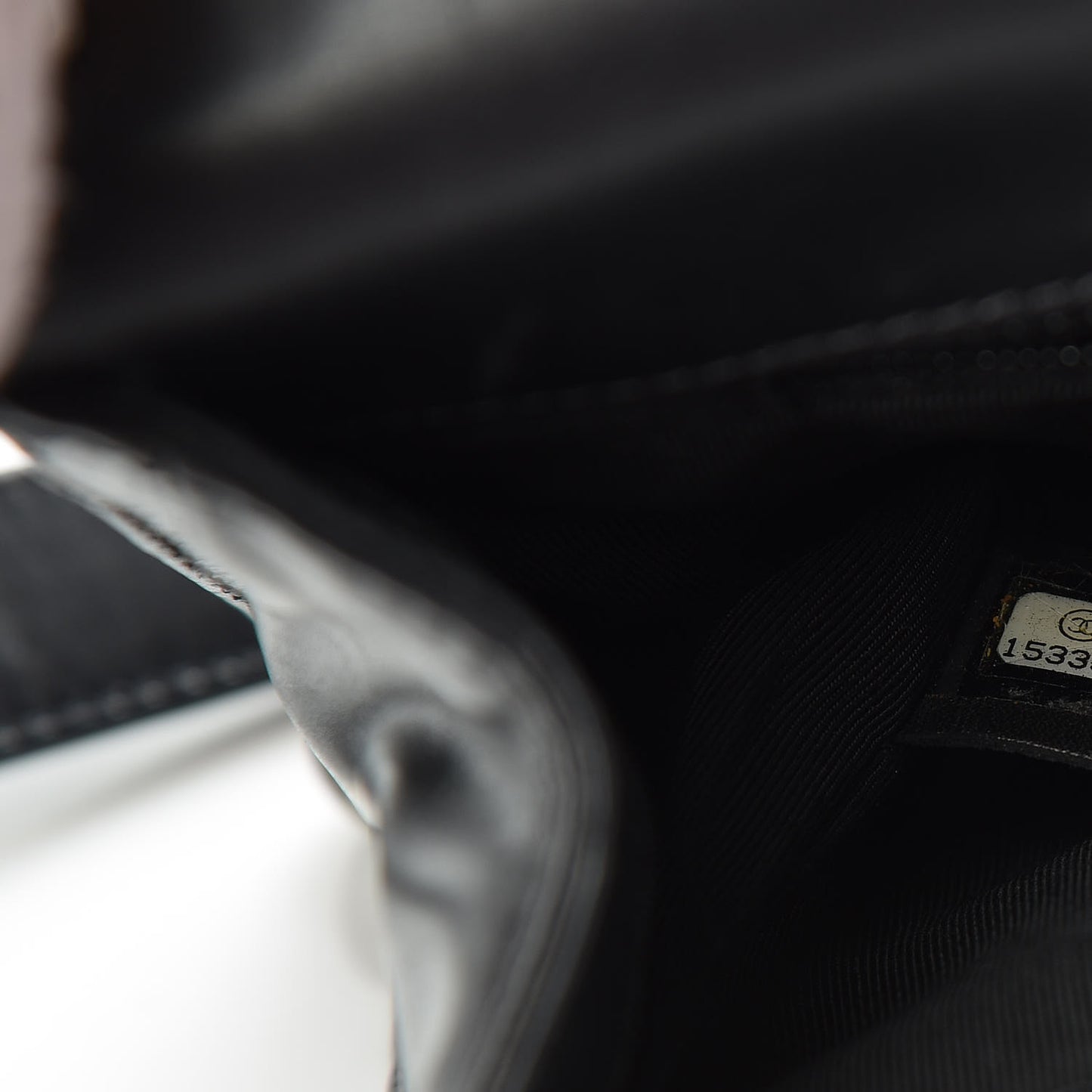 Glazed Calfskin Medium Boy Flap Black