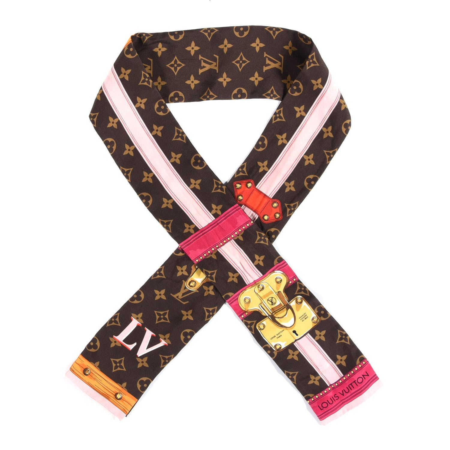 Louis Vuitton Silk Monogram Summer Trunks Bandeau Brown 1 of 3