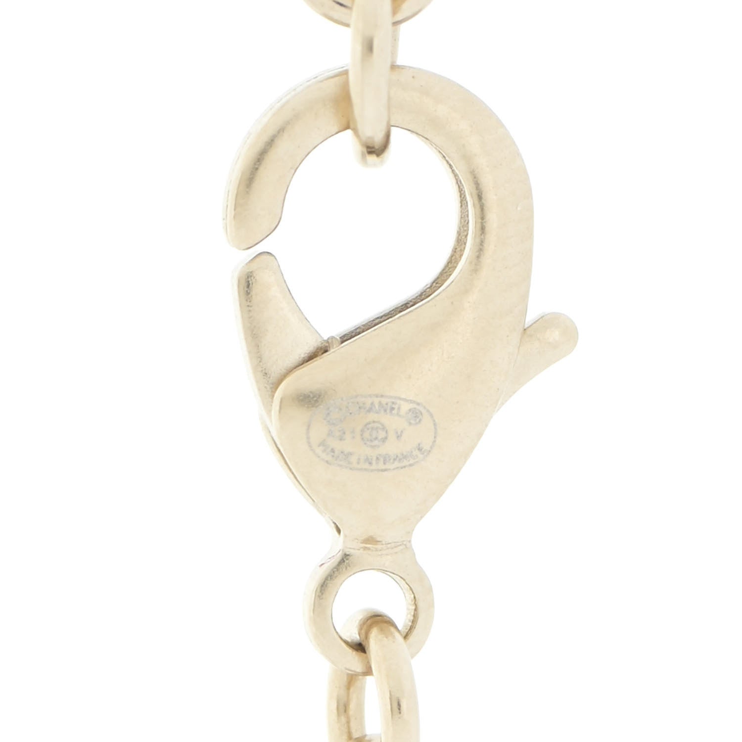 Chanel Crystal CC Multi Strand Chain Necklace Gold 6 of 7