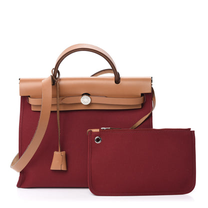 Hermes Vache Hunter Toile Herbag Zip 31 PM Rubis 1 of 13
