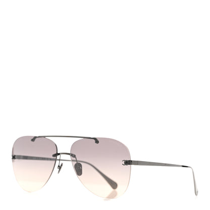 Chanel Titanium CC Pilot Aviator Sunglasses 4285-T Dark Grey 1 of 8