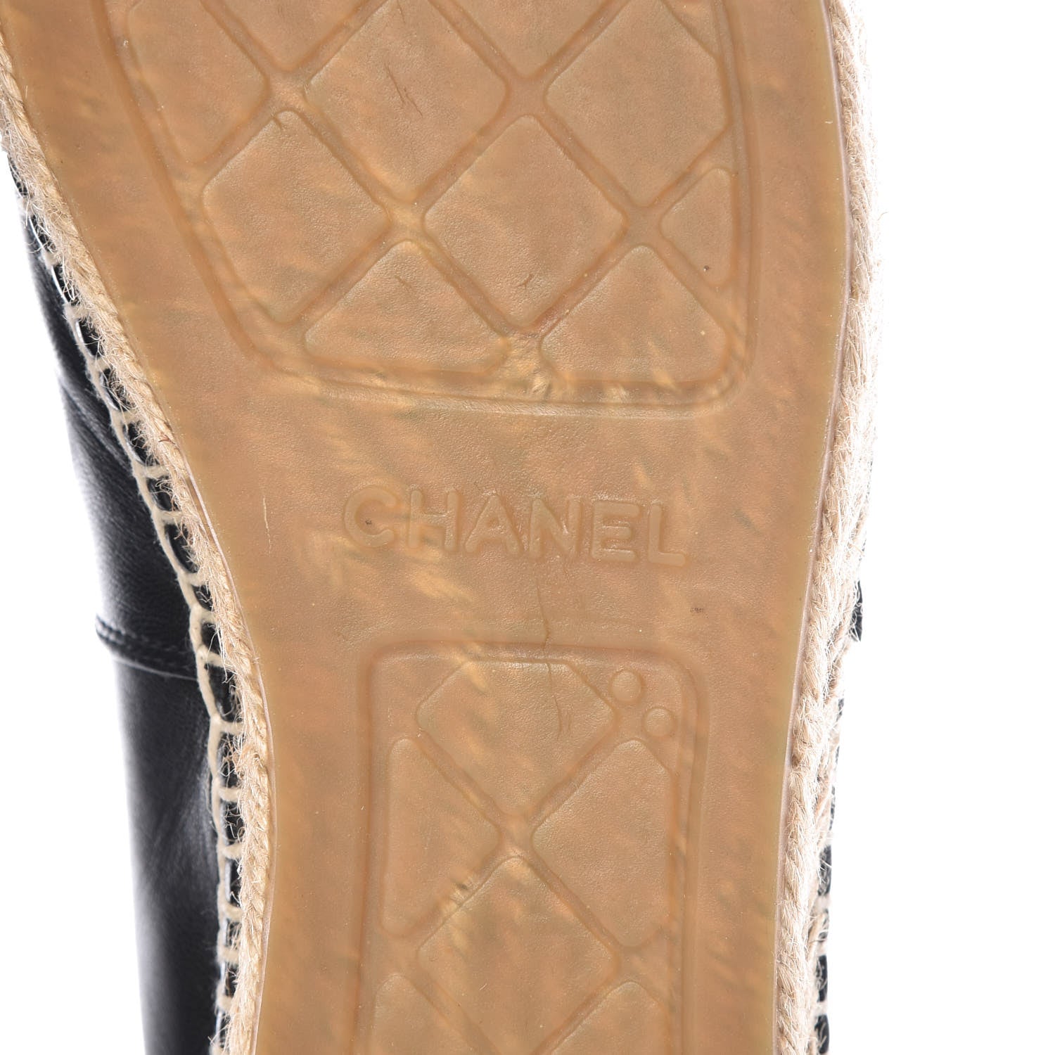 Chanel Lambskin CC Espadrilles 40 Black 7 of 12
