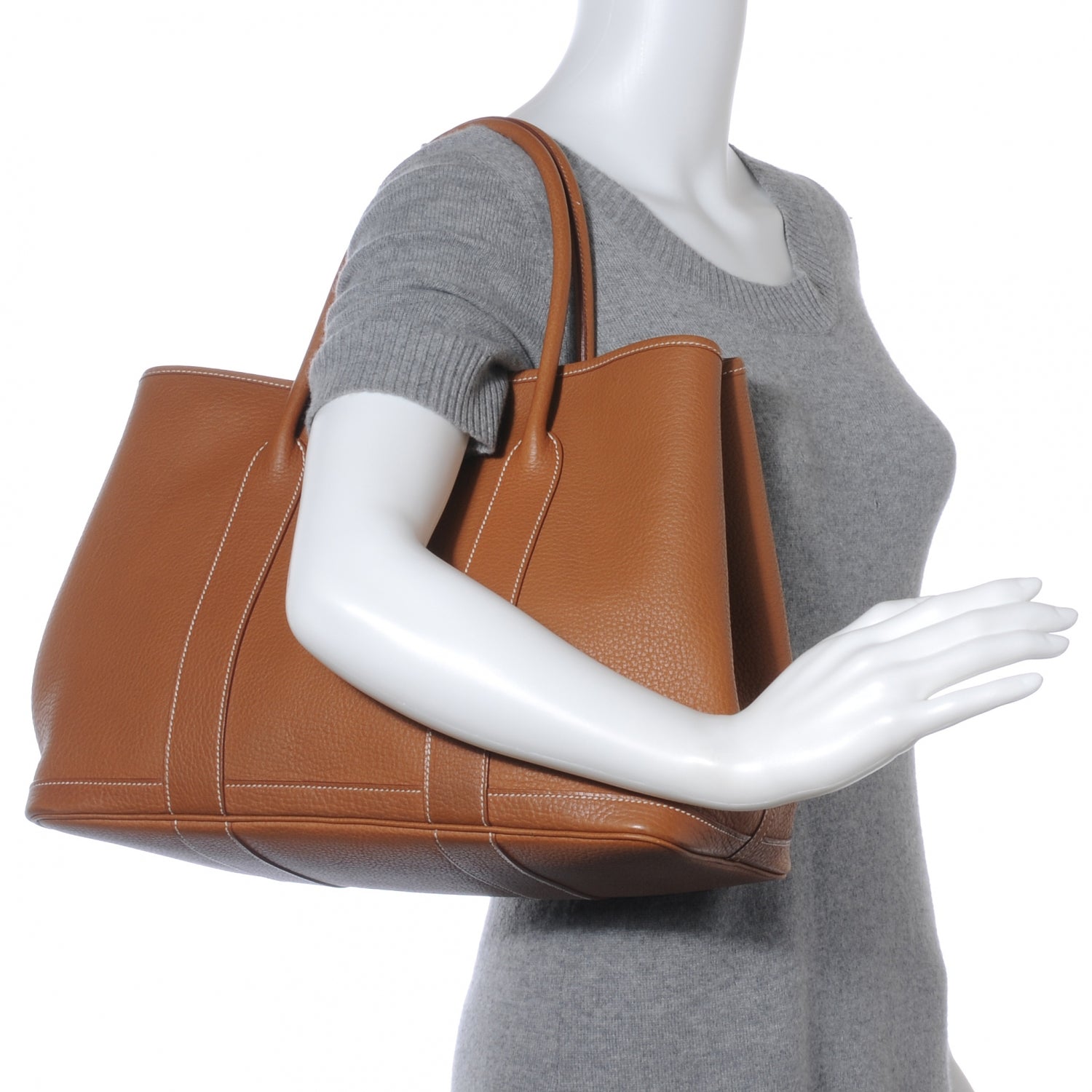 Hermes Veau Negonda Garden Party Tote 36 Gold 2 of 8