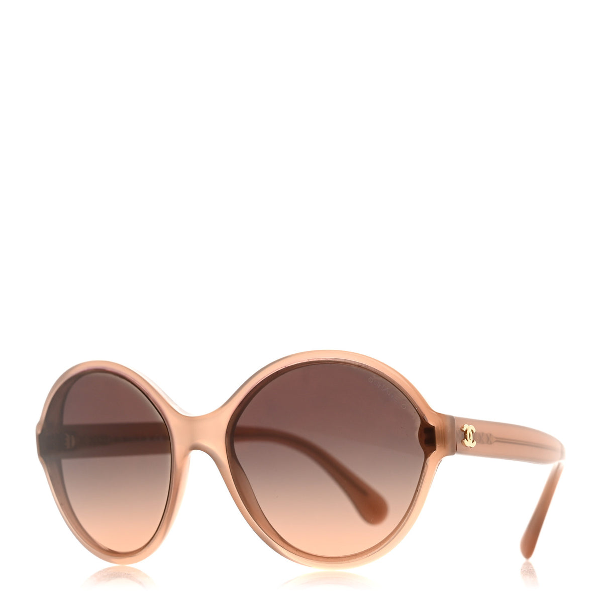 Acetate Mirrored Round Sunglasses 5387 Brown