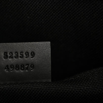 Gucci GG Supreme Monogram Web Small Flat Messenger Bag Black Grey 7 of 13