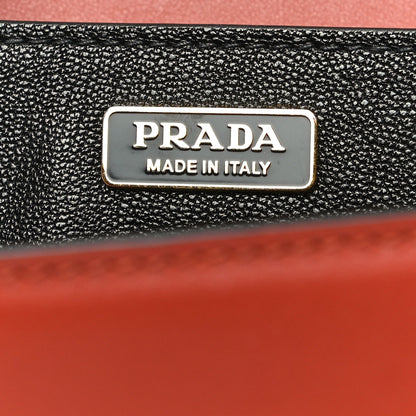 Prada City Calfskin Saffiano Cahier Bag Cotto Black 7 of 13