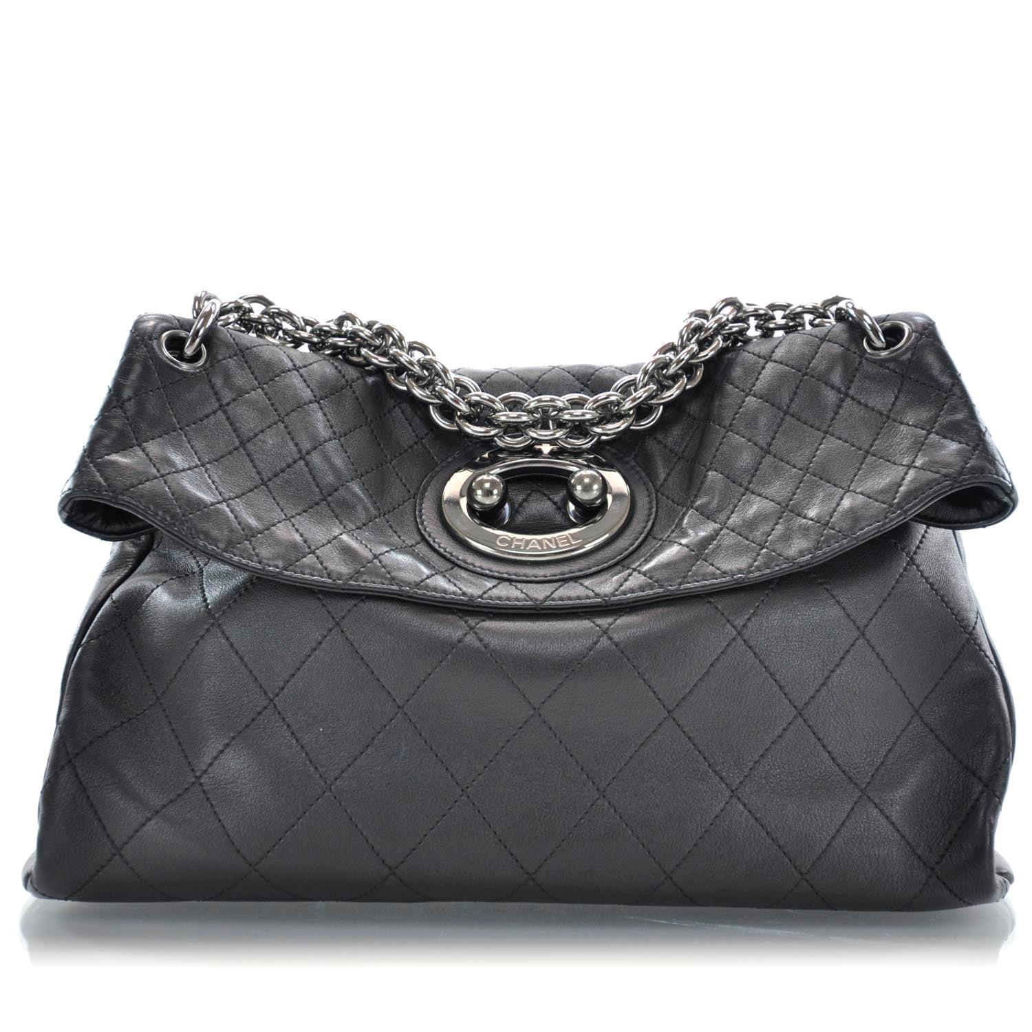 Chanel Lambskin Quilted New Lock Flap Black 1 of 10