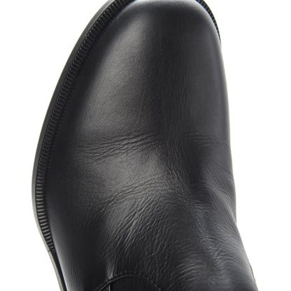 Chanel Calfskin Quilted CC Boots 37 Black 8 of 9
