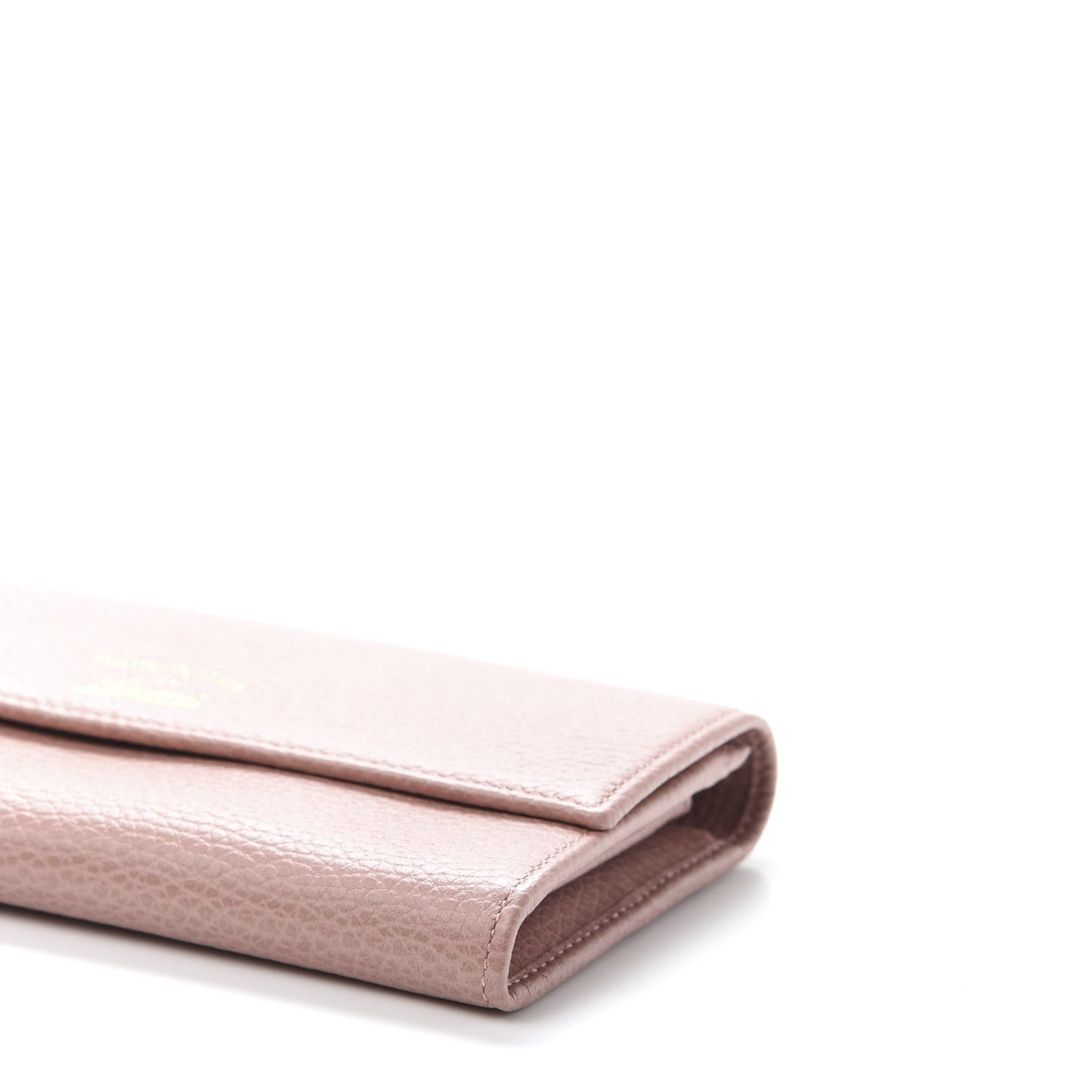 Dollar Calfskin Swing Continental Wallet Soft Pink
