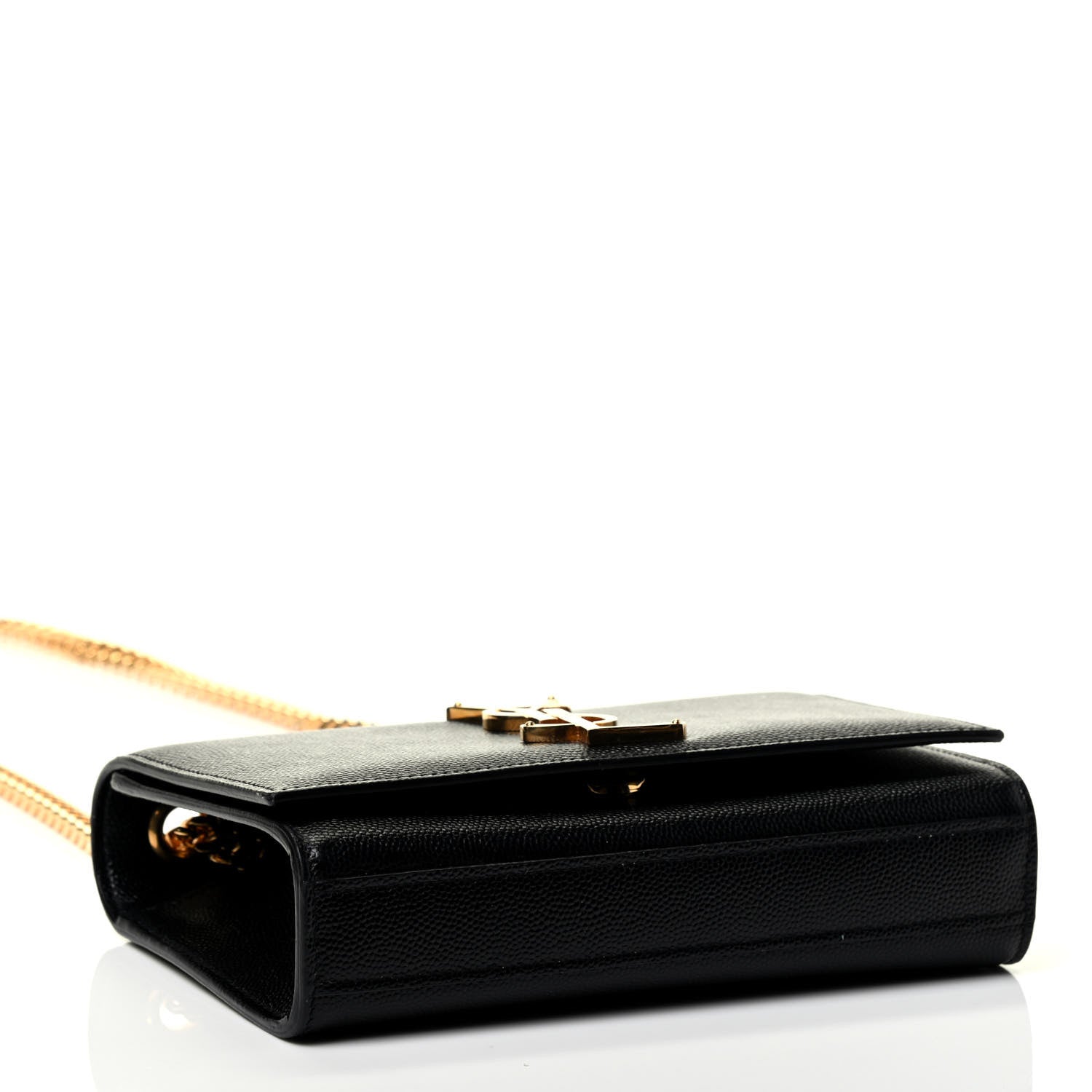 Saint Laurent Grain De Poudre Small Monogram Kate Satchel Black 3 of 4