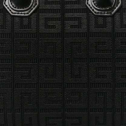 Givenchy Canvas Jacquard Embroidered Calfskin 4G Mini Antigona Black 9 of 11